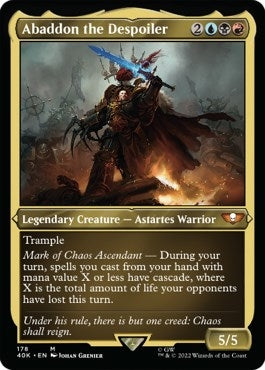 Image for Abaddon the Despoiler (Display Commander) (Surge Foil) - Thick Stock (178) (Universes Beyond: Warhammer 40,000) - Magic: The Gathering