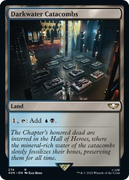 Image for Darkwater Catacombs (Surge Foil) (274) (Universes Beyond: Warhammer 40,000) - Magic: The Gathering