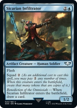 Image for Sicarian Infiltrator (Surge Foil) (25) (Universes Beyond: Warhammer 40,000) - Magic: The Gathering