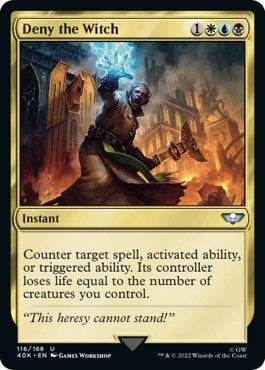 Image for Deny the Witch (Surge Foil) (116) (Universes Beyond: Warhammer 40,000) - Magic: The Gathering