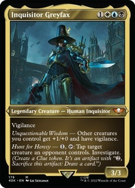 Image for Inquisitor Greyfax (Display Commander) (Surge Foil) - Thick Stock (179) (Universes Beyond: Warhammer 40,000) - Magic: The Gathering