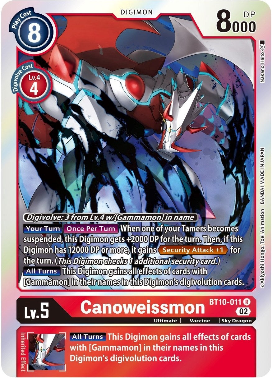 Image for Canoweissmon (BT10-011 R) (Xros Encounter) - Digimon Card Game