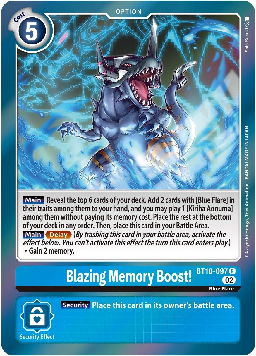 Image for Blazing Memory Boost! (BT10-097 R) (Xros Encounter) - Digimon Card Game