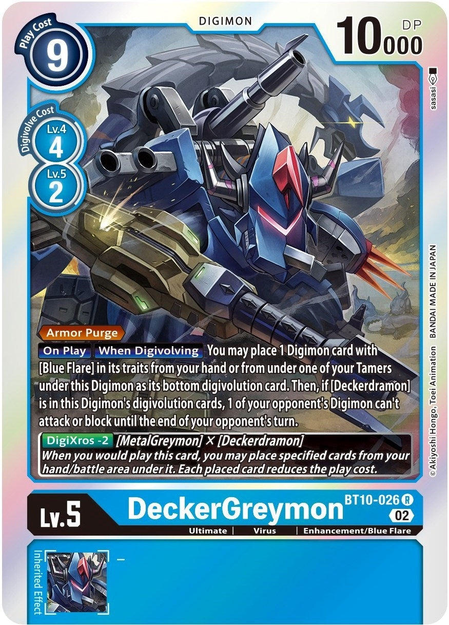 Image for DeckerGreymon (BT10-026 R) (Xros Encounter) - Digimon Card Game