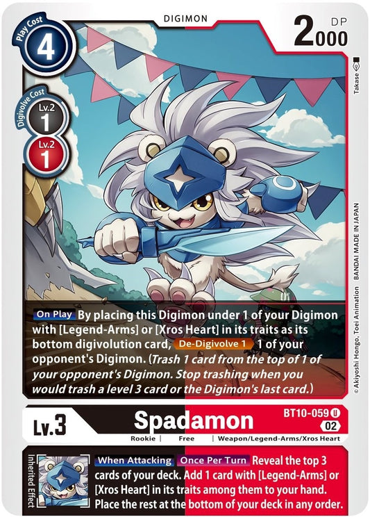 Image for Spadamon (BT10-059 U) (Xros Encounter) - Digimon Card Game