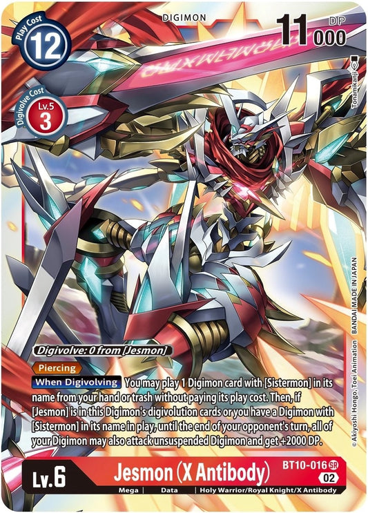 Image for Jesmon (X Antibody) (BT10-016 SR) (Xros Encounter) - Digimon Card Game