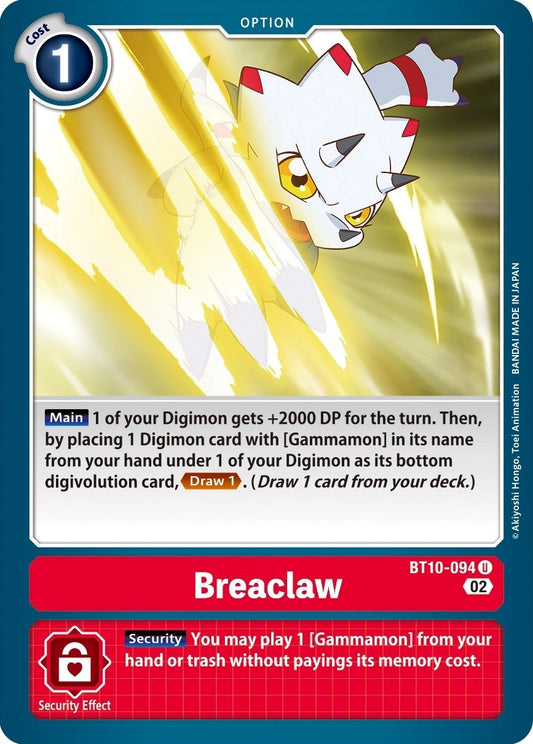 Image for Breaclaw (BT10-094 U) (Xros Encounter) - Digimon Card Game