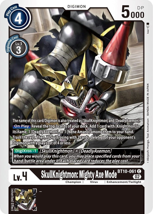 Image for SkullKnightmon: Mighty Axe Mode (BT10-061 C) (Xros Encounter) - Digimon Card Game
