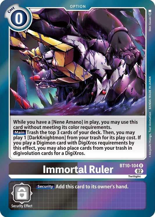 Image for Immortal Ruler (BT10-104 R) (Xros Encounter) - Digimon Card Game