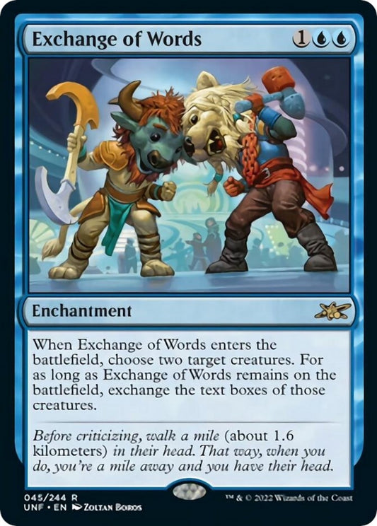 Image for Exchange of Words (45) (Unfinity) - Magic: The Gathering