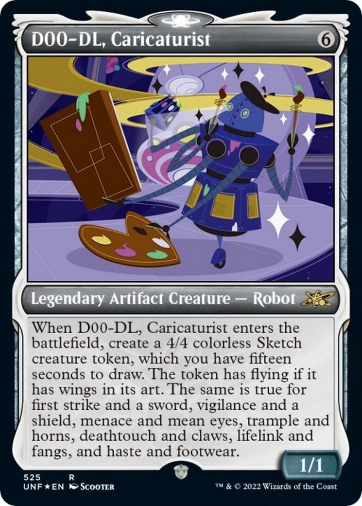 Image for D00-DL, Caricaturist (Showcase) (274) (Unfinity) - Magic: The Gathering