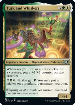 Image for Tusk and Whiskers (Galaxy Foil) (468) (Unfinity) - Magic: The Gathering