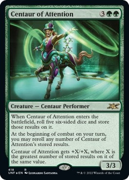 Image for Centaur of Attention (Galaxy Foil) (418) (Unfinity) - Magic: The Gathering
