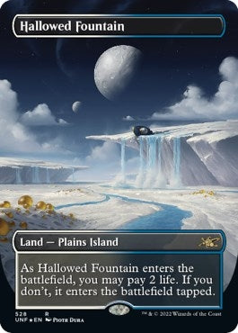 Image for Hallowed Fountain (Borderless) (Galaxy Foil) (528) (Unfinity) - Magic: The Gathering