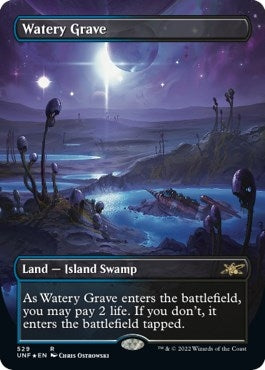 Image for Watery Grave (Borderless) (Galaxy Foil) (529) (Unfinity) - Magic: The Gathering