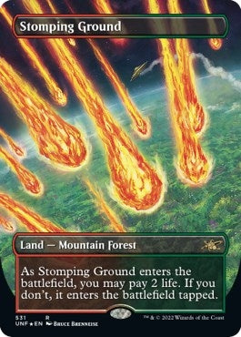 Image for Stomping Ground (Borderless) (Galaxy Foil) (531) (Unfinity) - Magic: The Gathering