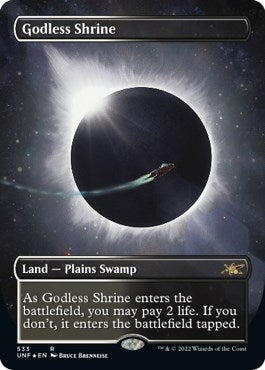 Image for Godless Shrine (Borderless) (Galaxy Foil) (533) (Unfinity) - Magic: The Gathering