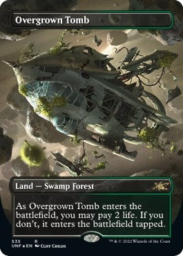 Image for Overgrown Tomb (Borderless) (Galaxy Foil) (535) (Unfinity) - Magic: The Gathering