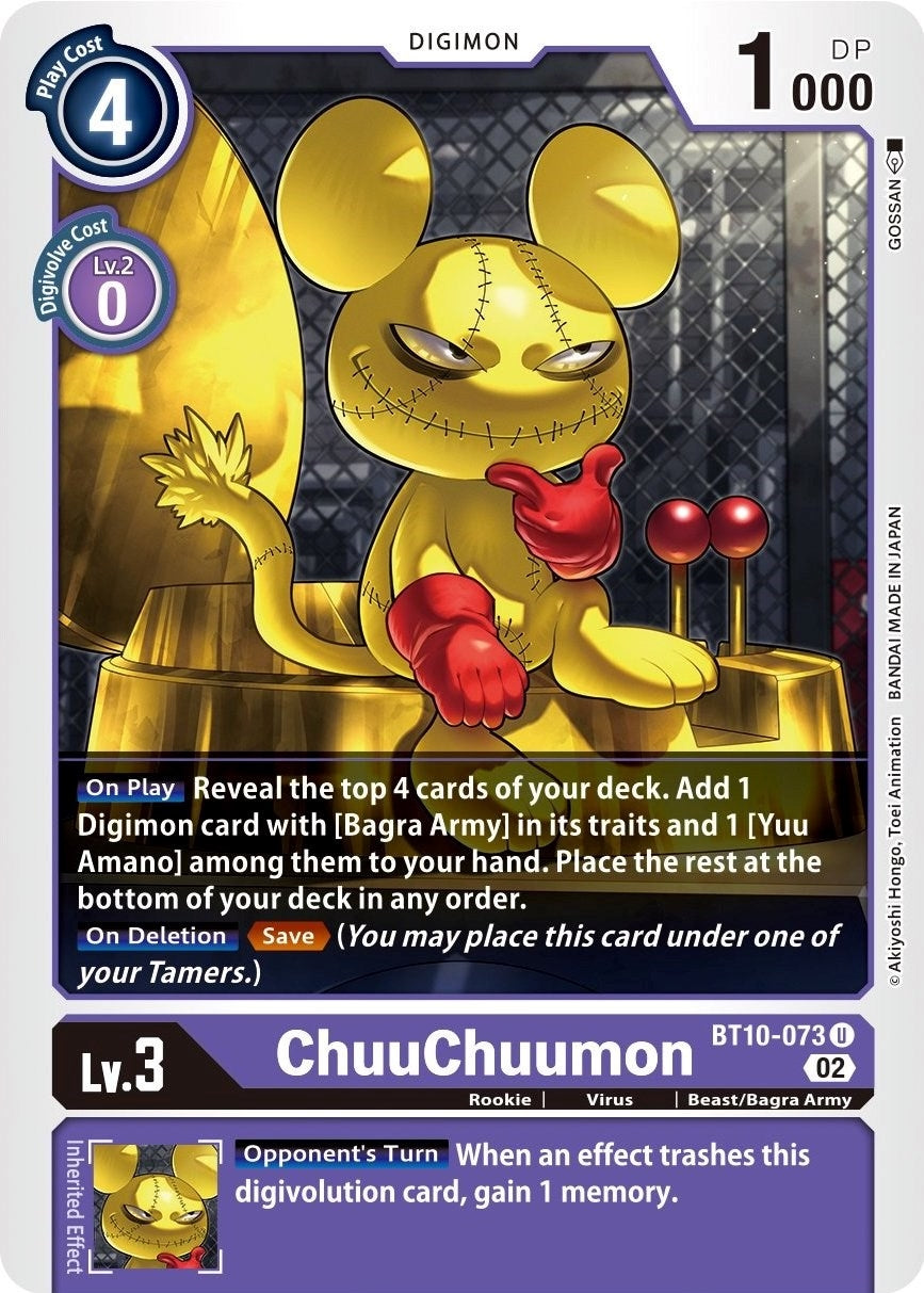 Image for ChuuChuumon (BT10-073 U) (Xros Encounter) - Digimon Card Game