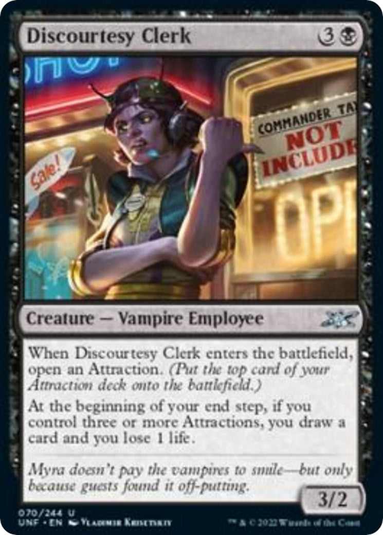 Image for Discourtesy Clerk (70) (Unfinity) - Magic: The Gathering