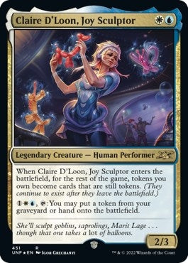 Image for Claire D'Loon, Joy Sculptor (Galaxy Foil) (451) (Unfinity) - Magic: The Gathering