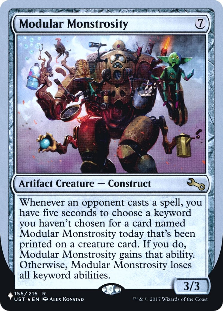 Image for Modular Monstrosity (155/216) (The List Reprints) - Magic: The Gathering