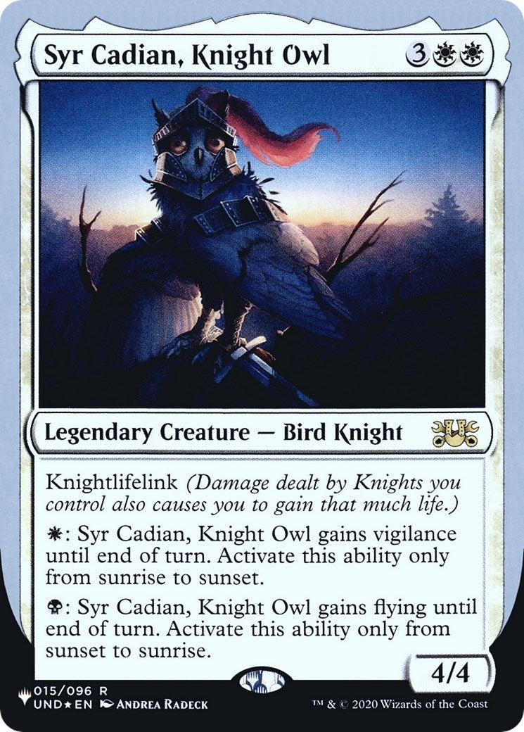 Image for Syr Cadian, Knight Owl (015/096) (The List Reprints) - Magic: The Gathering