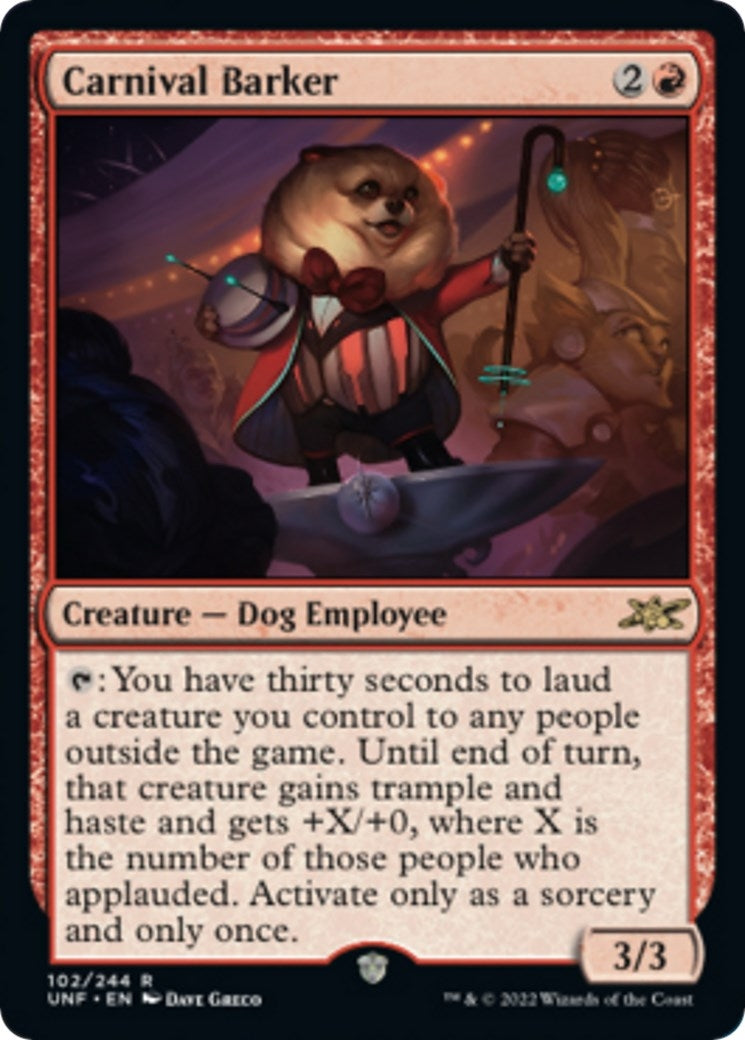 Image for Carnival Barker (102) (Unfinity) - Magic: The Gathering