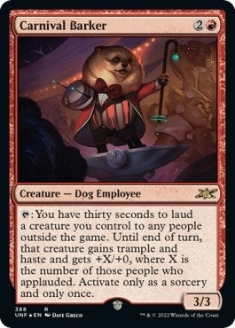 Image for Carnival Barker (Galaxy Foil) (388) (Unfinity) - Magic: The Gathering
