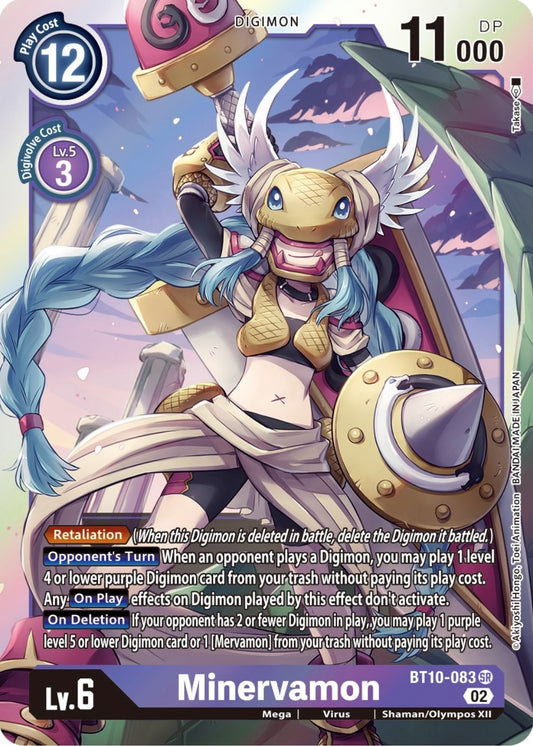 Image for Minervamon (BT10-083 SR) (Xros Encounter) - Digimon Card Game