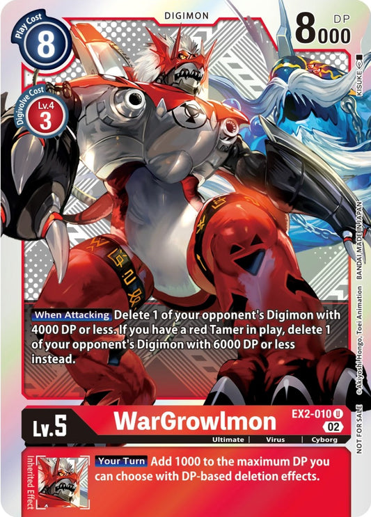 Image for WarGrowlmon (Xros Encounter Pre-Release) (EX2-010 U) (Digital Hazard) - Digimon Card Game