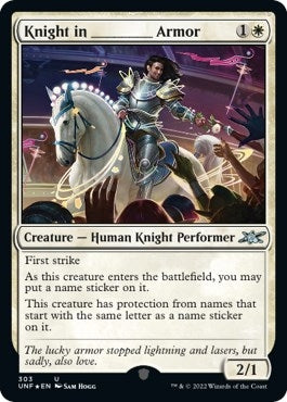 Image for Knight in _______ Armor (Galaxy Foil) (303) (Unfinity) - Magic: The Gathering