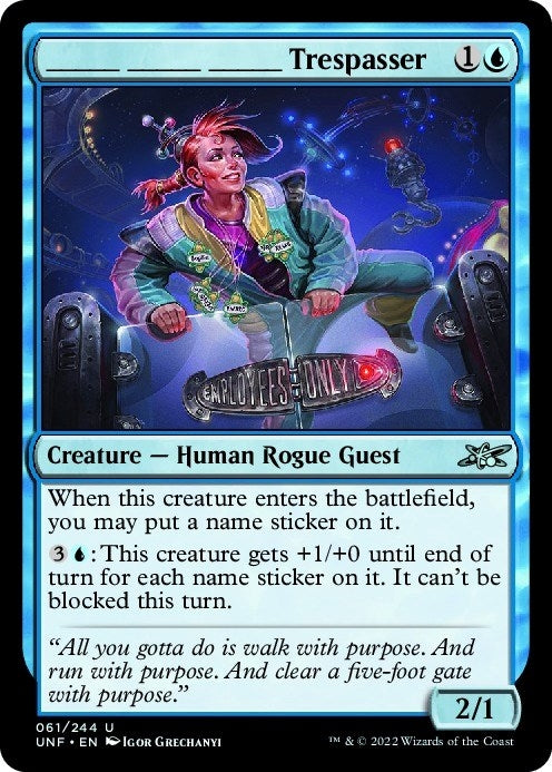 Image for _______ _______ _______ Trespasser (61) (Unfinity) - Magic: The Gathering