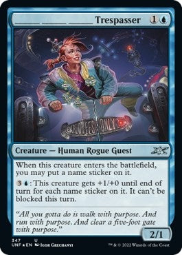 Image for _______ _______ _______ Trespasser (Galaxy Foil) (347) (Unfinity) - Magic: The Gathering