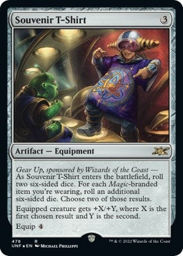Image for Souvenir T-Shirt (Galaxy Foil) (478) (Unfinity) - Magic: The Gathering