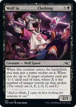 Image for Wolf in _______ Clothing (Galaxy Foil) (381) (Unfinity) - Magic: The Gathering