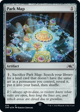 Image for Park Map (Galaxy Foil) (476) (Unfinity) - Magic: The Gathering