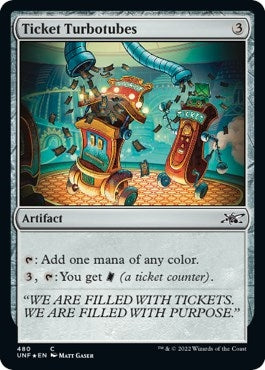 Image for Ticket Turbotubes (Galaxy Foil) (480) (Unfinity) - Magic: The Gathering