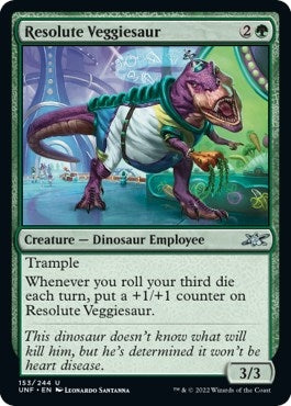 Image for Resolute Veggiesaur (153) (Unfinity) - Magic: The Gathering