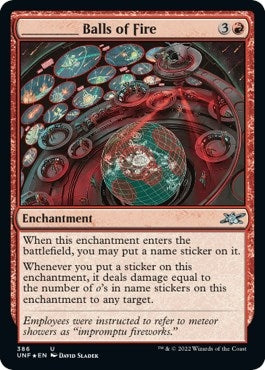 Image for _____ Balls of Fire (Galaxy Foil) (386) (Unfinity) - Magic: The Gathering