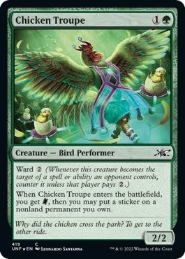Image for Chicken Troupe (Galaxy Foil) (419) (Unfinity) - Magic: The Gathering