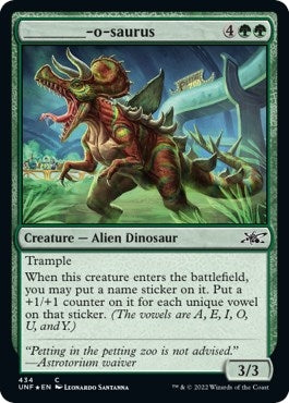 Image for _______-o-saurus (Galaxy Foil) (434) (Unfinity) - Magic: The Gathering