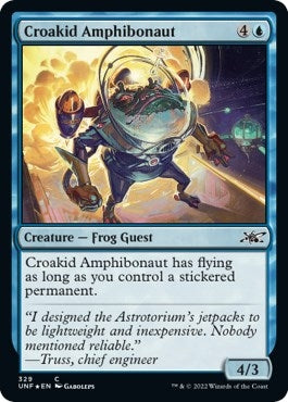 Image for Croakid Amphibonaut (Galaxy Foil) (329) (Unfinity) - Magic: The Gathering