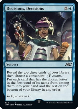 Image for Decisions, Decisions (Galaxy Foil) (330) (Unfinity) - Magic: The Gathering
