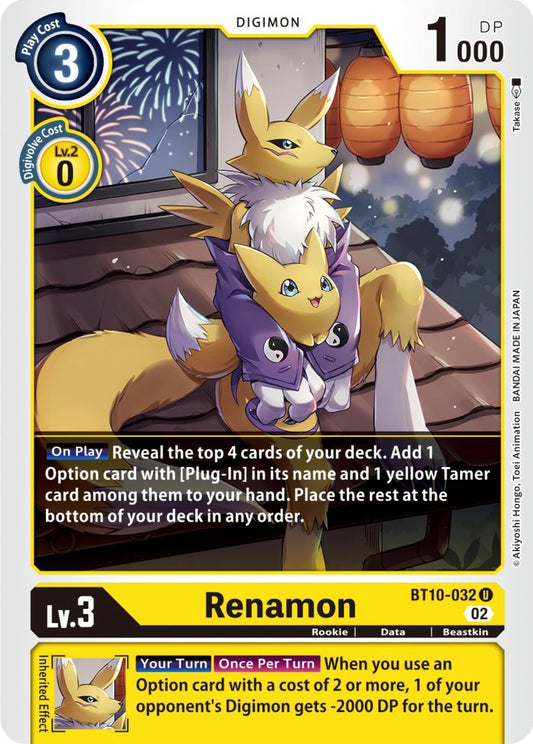 Image for Renamon (BT10-032 U) (Xros Encounter) - Digimon Card Game