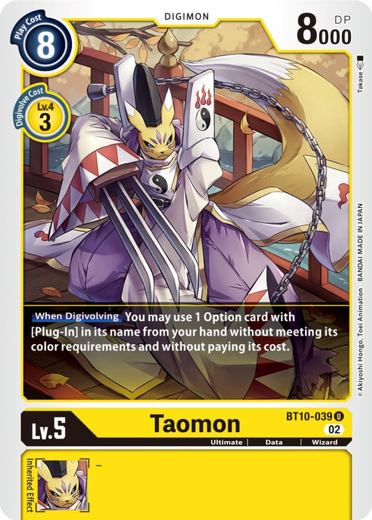 Image for Taomon (BT10-039 U) (Xros Encounter) - Digimon Card Game