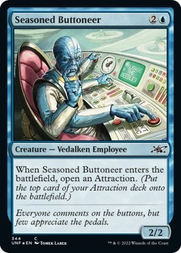 Image for Seasoned Buttoneer (Galaxy Foil) (344) (Unfinity) - Magic: The Gathering