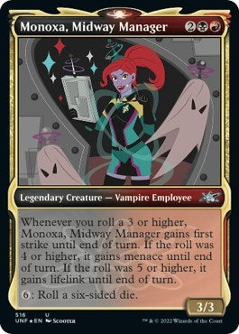 Image for Monoxa, Midway Manager (Showcase) (Galaxy Foil) (516) (Unfinity) - Magic: The Gathering
