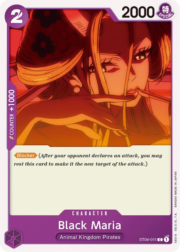 Image for Black Maria (ST04-011) (Starter Deck 4: Animal Kingdom Pirates) - One Piece Card Game