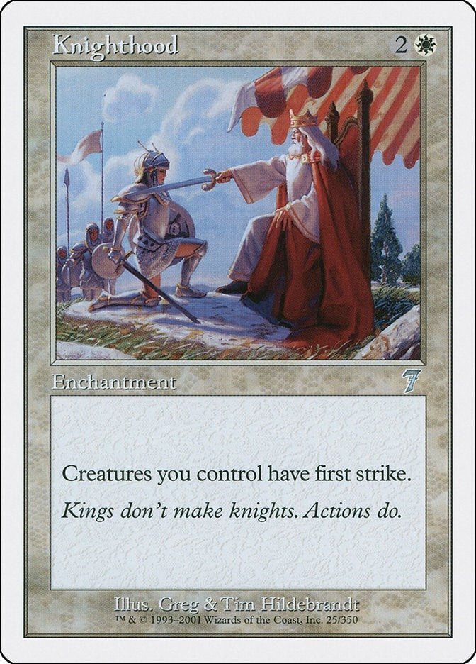 Image for Knighthood (25) (7th Edition) - Magic: The Gathering